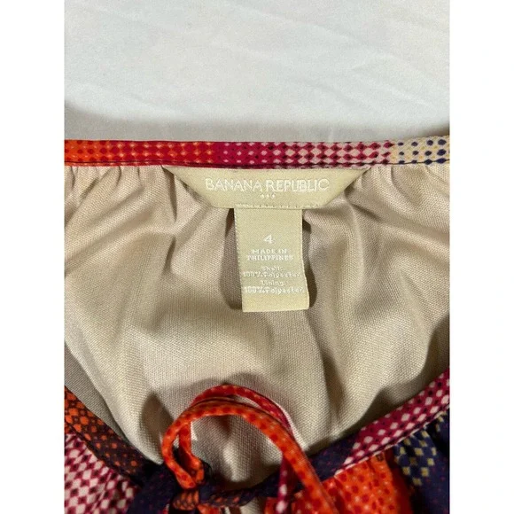 Banana Republic Women’s Abstract Design Bright Colors Mini Dress Size 4 - Picture 5 of 10